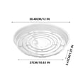thumbnail image 2 of Bandeja de plástico transparente adecuada para macetas de interior y exterior Bandejas para macetas 5 piezas por bandeja, 2 of 2