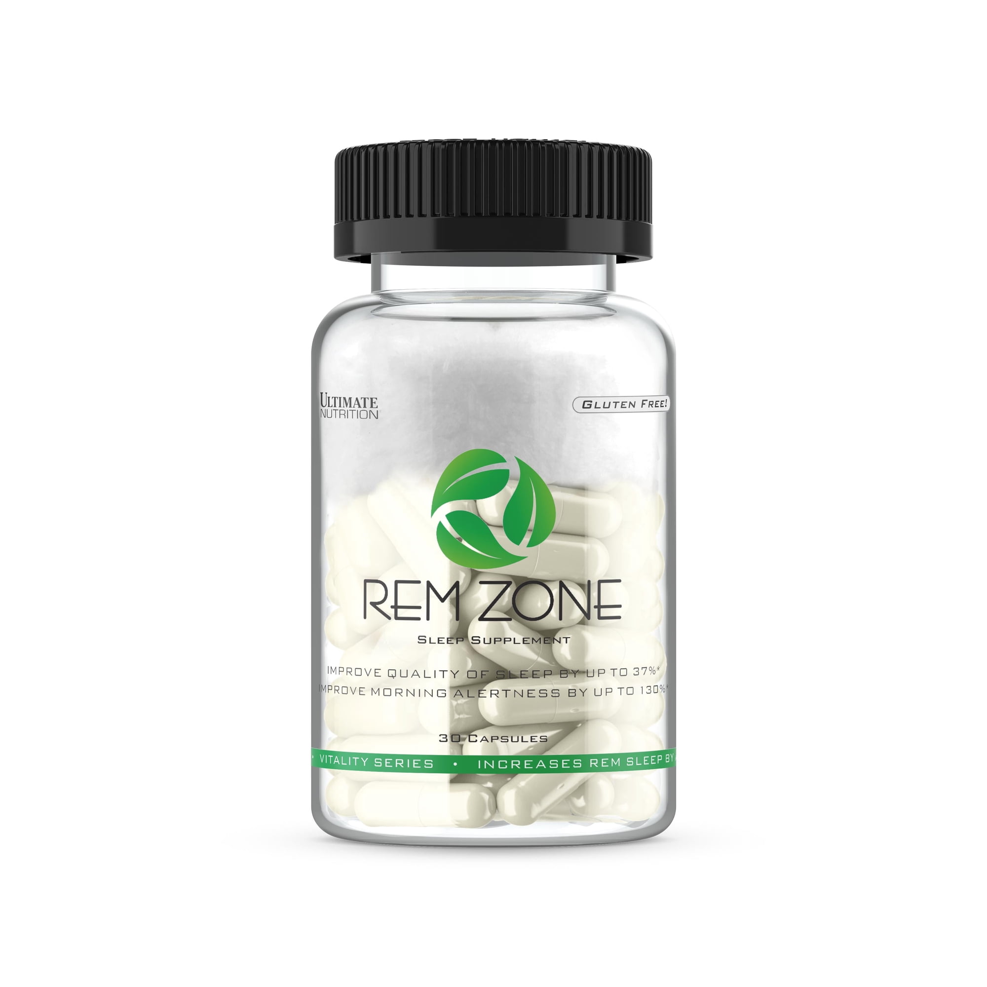 Ultimate Nutrition REM Zone, Sleep Support Supplement, 30 Vegan Capsules | Comprehensive Formula with Melatonin, L-Theanine and Gaba Blend For Restful Sleep Support, Better Night Snooze, Gluten Free