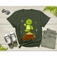 thumbnail image 5 of Cute Funny Green Dancing Turtle Tortoise on Brown Tree Root T-Shirt Turtle Lover Gift T Shirt for Men Women Kids Boys Girls Graphic Tshirt, 5 of 8