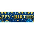 thumbnail image 4 of Blue Gold Happy Birthday Banner with Balloons Stars and Gifts Background Party Supplies for Birthday Parties Photography Props Decorations Backdrop, 4 of 8