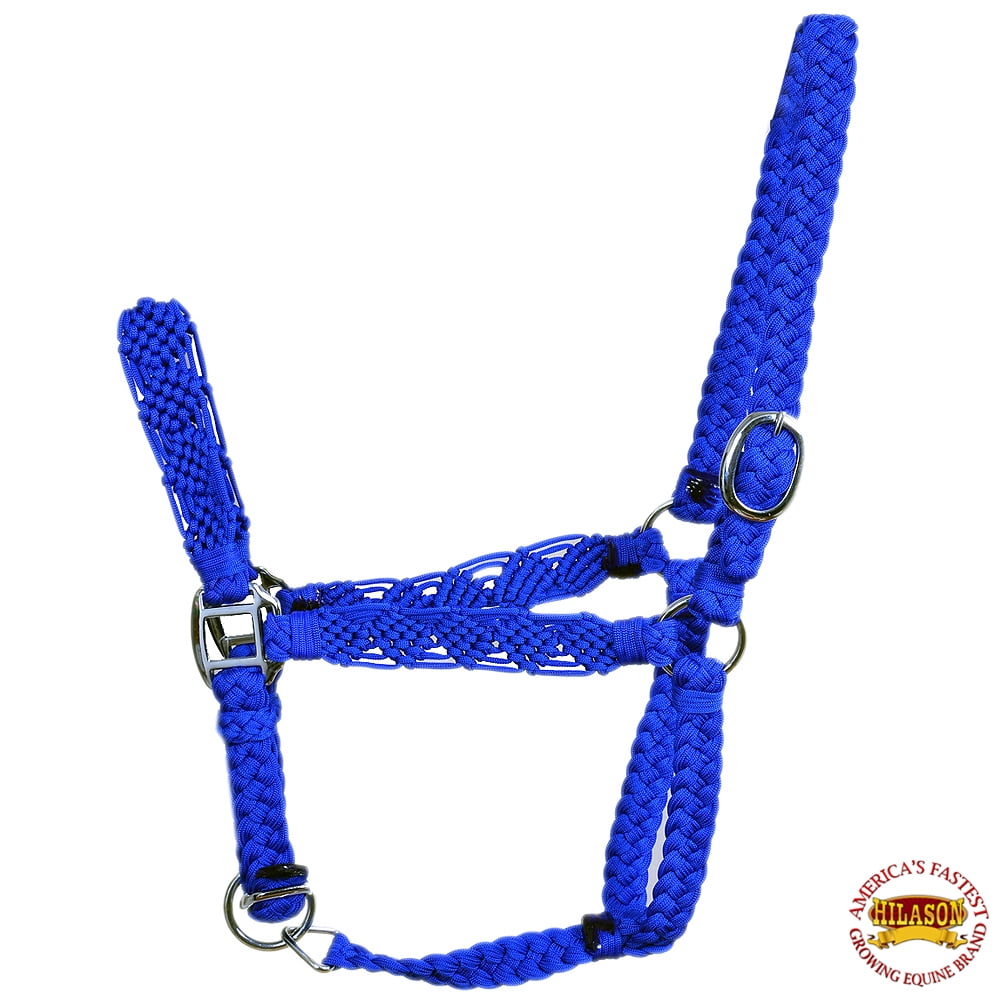Hilason Premium Flat Braided Paracord Horse Halter Turquoise