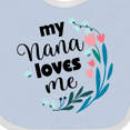 thumbnail image 4 of Inktastic My Nana Loves Me Granddaughter Girls Baby Bib, 4 of 4