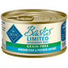 Blue Buffalo Basics Limited Ingredient Diet Grain Free, Natural Adult Wet Cat Food, Indoor Fish, 3-oz cans
