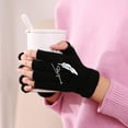 thumbnail image 2 of Winter Warm Knitted Mittens Half Finger Gloves for Autumn and Cold Weather, 2 of 8