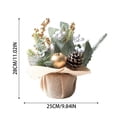 thumbnail image 3 of Oliegs Fir Miniature Desktop Ornament Festive Holiday Tabletop For Home And, 3 of 6