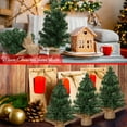 thumbnail image 5 of Mini Christmas Tree Artificial Mini Xmas Pine Tree Miniature Pine Christmas Tree with Linen Base for Christmas Decorations Indoor Home Kitchen Dining Table, 5 of 6