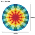 thumbnail image 6 of Tie Dye Soft Petal Ring Pattern Round Tablecloth 60"x60",Wrinkle Wipeable Table Cloth for Kitchen Dining Room Picnic Patio Party, 6 of 6