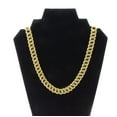 thumbnail image 2 of Gold Cuban Link Chain Necklace Iced Out Hip Hop Men Women Ginger Lyne Collection, 2 of 8