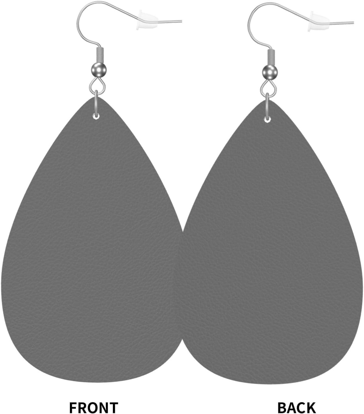 Grey Quality Earrings for Women PU Leather Dangle Earrings, Lightweight Leather Teardrop Dangly Ear Pendants Jewelry Gift[k678]