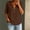 Brown, variant on Womens Cotton Linen Shirts V Neck Snap Short Sleeve Blouses Casual Lightweight Breathable Gauze Tops with Chest Pockets