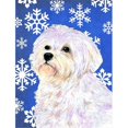 thumbnail image 1 of Carolines Treasures SS4619GF 11 x 15 In. Maltese Winter Snowflakes Holiday Flag- Garden Size, 1 of 3