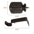 thumbnail image 3 of UTOPIA ALLEY Wall Mounted 3/4 Inch Curtain Rod - Curtain Rods For Windows 86 to 120 Inch, Adjustable Drapery Rods, Oil rubbed bronze Bedroom Curtain Rods, Tapestry Poles (Oil rubbed bronze, 86"-120"), 3 of 8
