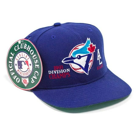 American League Official Baseball - AJ Sports World Z1328D Toronto Blue Jays 1993 American League Champs Official New Era Baseball Cap, Blue