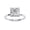 White Gold, variant on Hidden Halo Solitaire Engagement Rings for Women, Center 7.5mm Princess Cut Lab Created Moissanite Wedding Anniversary Ring in 10K Solid Rose Gold Size-4