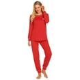 thumbnail image 3 of Ekouaer Pajamas Set for Women Soft Comfy Pjs Sets Long Sleeve Sleepwear Loungewear, 3 of 6