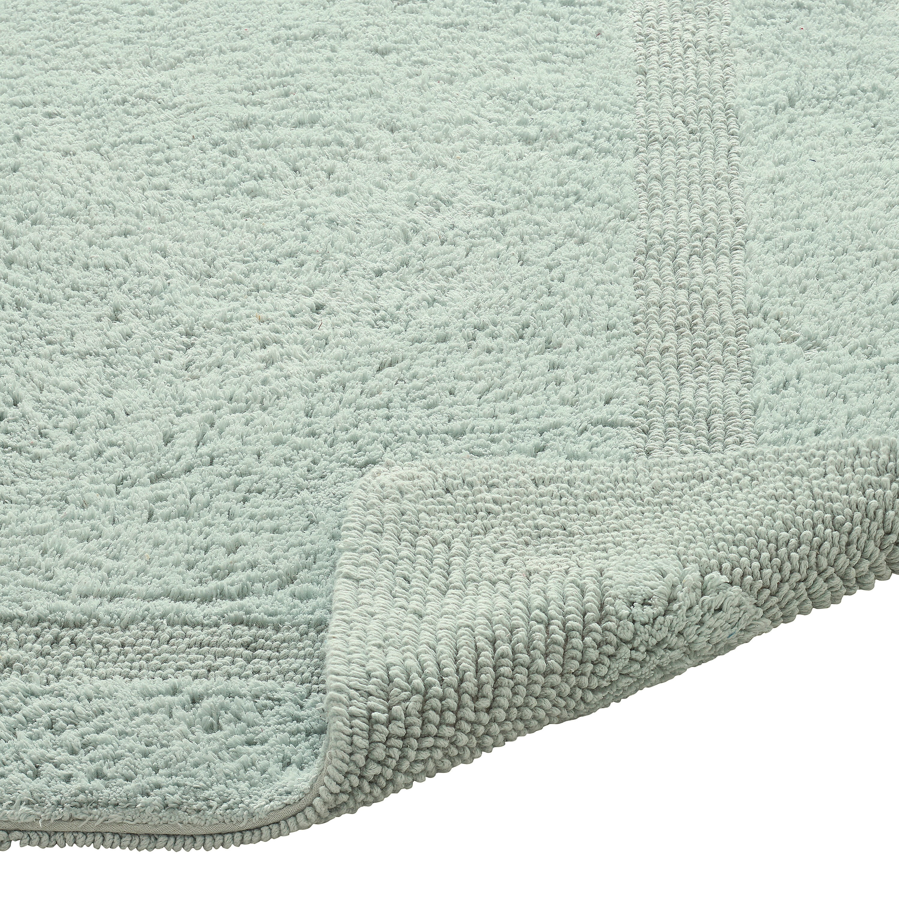 Better Trends Round Bath Mat 30" Diameter Elegant Reversible Bath Rug, Extra Soft Cotton for Ultimate Comfort, Absorbent, Ideal for Half Baths and Powder Rooms, (Dark Sage) Lux Collection