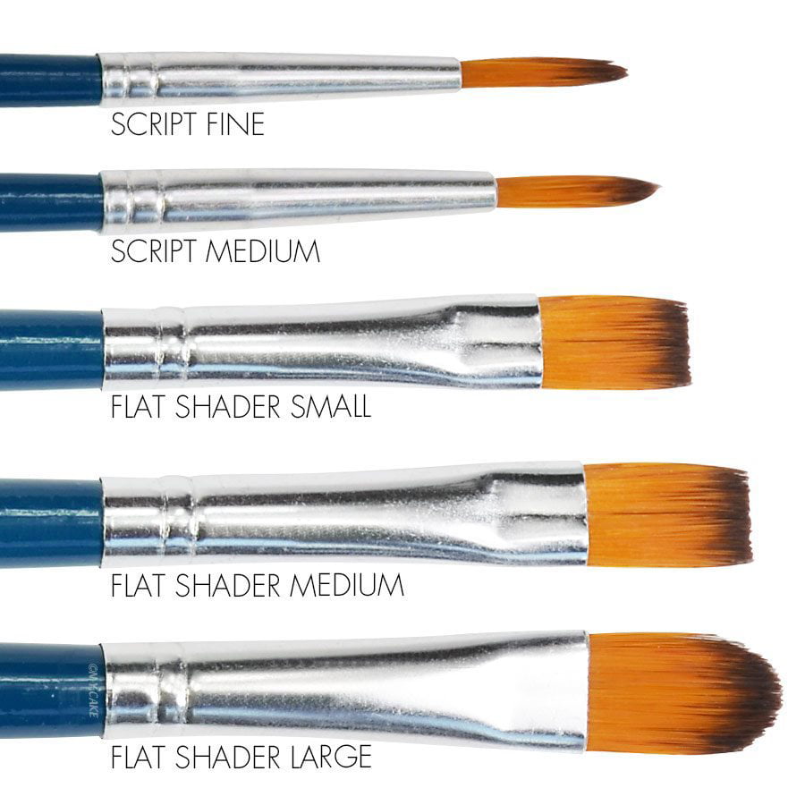 12Pcs Fine Detail Paint Brush Set Double Color Taklon Hair Paintbrushes Kit B0C9 