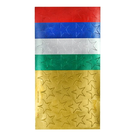 Foil Embossed Scrapbook Stickers - STICKERS FOIL STARS 1/2 IN 250/PK ASSORTED
