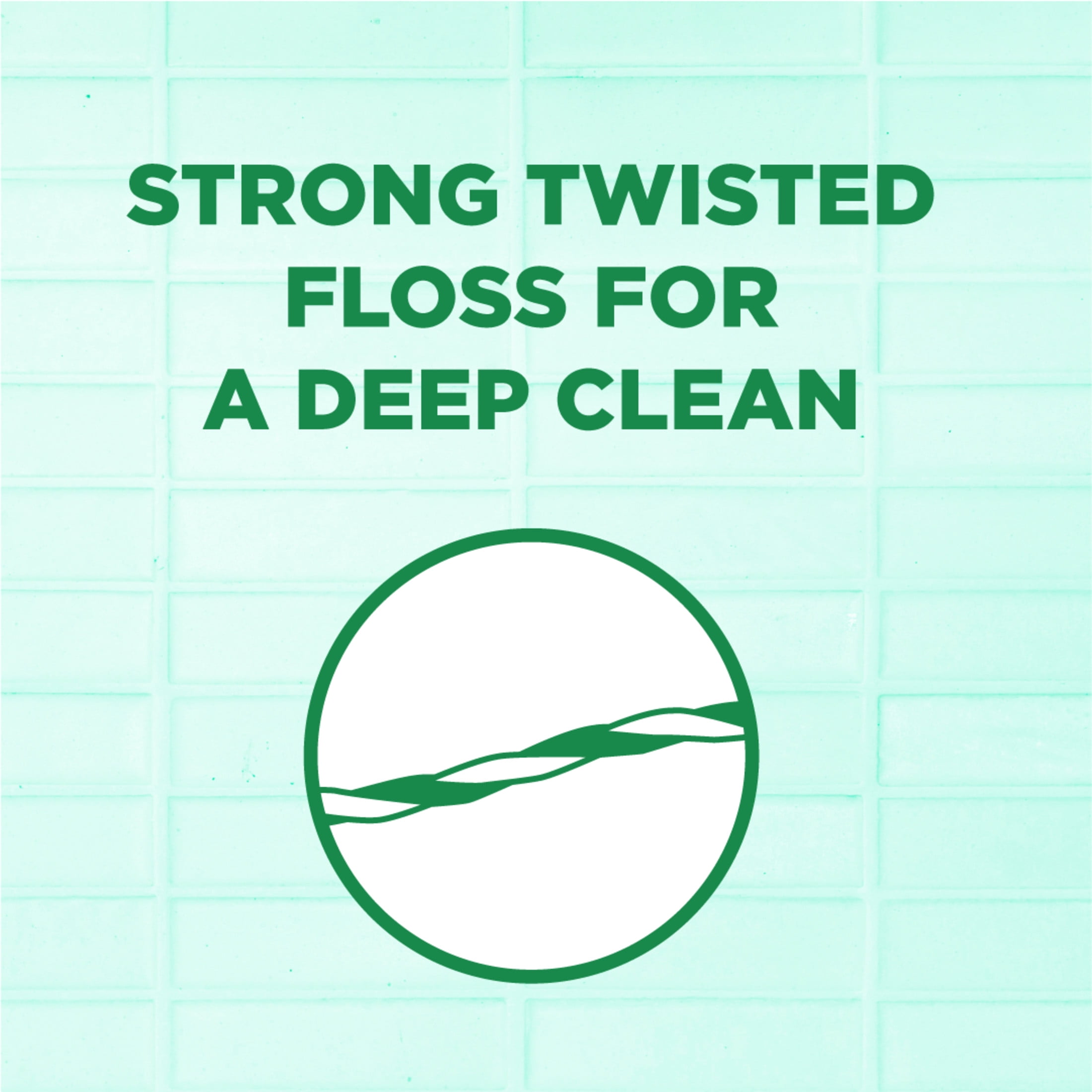 (4 pack) GUM Twisted Mint Floss Picks - Twisted Threads, Shred-Resistant Floss, Easy Grip Handle, 150 Count