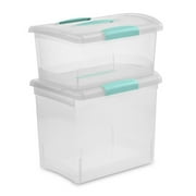 Sterilite Storage Bins ShowOffs Medium - Latch Lid - 6 Pack, Clear