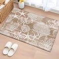 thumbnail image 3 of Brown Coastal Front Door Rugs 2x3 ft Nautical Starfish Octopus Coral Summer Small Rug for Entryway Non Slip Washable Bathroom Door Mat Absorbent Floor Mat for Indoor Entrance, 3 of 9