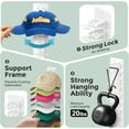 thumbnail image 4 of Livhil 2 Pack Hat Organizer for Baseball Caps, Detachable DIY Hat Rack Hold up to 22 Hats, Hat Holder for Wall Closet Door Bedroom (C-White), 4 of 9