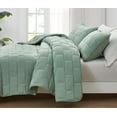 thumbnail image 6 of Chezmoi Collection George 3-Piece Jacquard Quilt Set King Size, Sage Green Textured Woven Lightweight Rectangle Quilted Bedspread for All Seasons (1 Quilt 108x96 inches, 2 Shams), 6 of 9