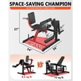 thumbnail image 4 of GMWD Leg Extension and Curl Machine, Lower Body Special Leg Machine, Adjustable Leg Exercise Bench with Plate Loaded, Leg Rotary Extension for Thigh, Home Gym Weight Machine, 4 of 8