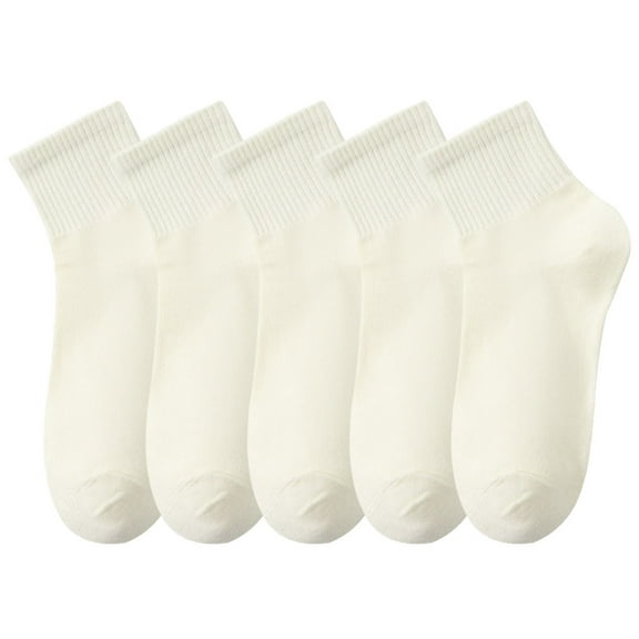 Socks cotton girls' solid color socks sports spring and summer socks cotton socks