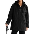 thumbnail image 2 of Womens Jackets and Outerwear Hooded Lightweight with Pockets for Travel Walking, 2 of 9