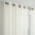 thumbnail image 4 of Eclipse Emina Grommet Crushed Sheer Voile Rod Grommet, Single Curtain Panel, 50"x63", Ivory, 4 of 9