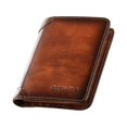 thumbnail image 2 of Genuine Leather Men Wallet Small ID Credit Card Holder Trifold Pocket Retro Bifold Short Multi-Function Purse Money Brown Three-folding, 2 of 9