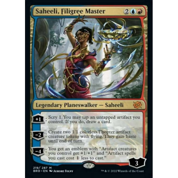MtG The Brothers' War Mythic Rare Saheeli, Filigree Master #219