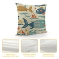 thumbnail image 4 of GOSMITH Funny Fish Throw Pillow Covers Cute Sea Dolphin Take Bubbles Swimming Cushion Cover Comfortable Soft Breathable Home Decor Pillowcase, 4 of 5