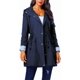 thumbnail image 1 of Chaqueta impermeable ligera y resistente al viento para mujer, informal, con capucha, manga larga, forrada con cremallera, para exteriores, 1 of 5