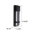 thumbnail image 2 of Eglo 1x11w Led Outdoor Wall Light W/ Matte Black Finish & Clear Seeded Glass - 202955A, 2 of 6