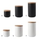thumbnail image 5 of Billuyoard Tarro de almacenamiento de cerámica con tapa antideslizante multifuncional ligero y portátil conveniente Organizadores de utensilios de cocina negro pequeño, 5 of 6