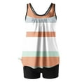 thumbnail image 4 of NSLGXD Two Piece Tankini Swimsuits for Women Blouson Tankini Bathing Suits Color Block Swim Tops with Boy Shorts Modest Swimwear Women Sporty Swimsuits Two Piece Bathing Suits, 4 of 6