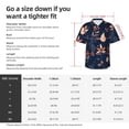 thumbnail image 5 of Kll Men'S Hawaiian Shirt Short Sleeve Button Down Beach Shirts-Autumn Leaves With Blue, 5 of 7