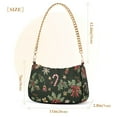 thumbnail image 3 of FORMRS Womens Shoulder Bag with Chain Strap Clutch Purse Cute Tote Handbag, Green Christmas Holly, 3 of 7