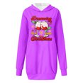 thumbnail image 1 of WEAIXIMIUNG Sweatshirts pour Femmes Décontracté Col Rond Poche Imprimé Verre de Noël Hoodie, 1 of 3