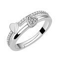 thumbnail image 4 of une Bague Femme Diamant Blanc (cuivre Blanc Plaqu Platine), Ouverture Rglable, 4 of 5