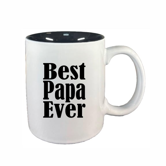 Papa Coffee Mugs, Best Papa Ever 11oz Ceramic Coffee Cup Teacup with Handle, Funny Birthday Gifts