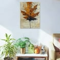 thumbnail image 4 of BROOKMAPLES Autumn Maple Leaf Canvas - Vintage Watercolor Wall Art for Rustic Farmhouse Decor - Framed Fall Season Artwork for Home and Thanksgiving, 11" x 14", 4 of 8