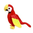 thumbnail image 4 of Figura de loro de peluche de dibujos animados, animal de peluche de pájaro decorativo abrazable realista para decoración del hogar con tema de regalo , Rojo, 4 of 8