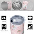 thumbnail image 4 of Pioneer Flower Floral Print Pattern 20oz Skinny Tumbler with Straw & Lid, Double Wall Vacuum Insulated Cup, Leak-Proof, Cup Holder Friendly, Hot 6H Cold 12H, 4 of 6