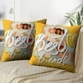 thumbnail image 3 of LALILO Throw Pillow Covers Best Friends Girls Afro Album Banner Cushion Cover 18" x 18", 2 Pack, 3 of 6