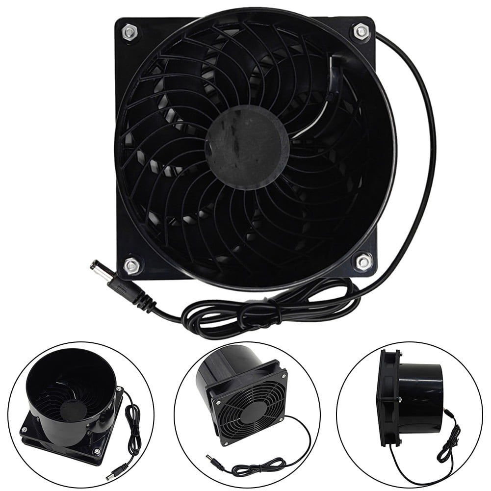 Whatever You Like-12V Exhaust Fan with Duct Flange - 3000 RPM Ventilator for Kitchen, Bathroom, Dog House, Chicken Coop, Greenhouse - Solar Panel Compatible"}