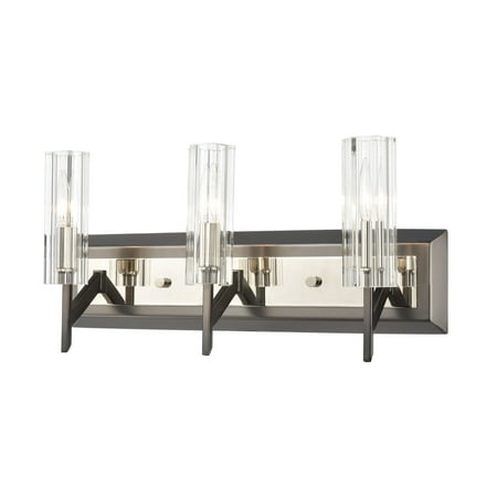 

Elk Home Aspire 20 3-Light Modern Metal and Glass Vanity Light in Nickel