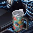 thumbnail image 6 of 40oz Pioneer Flower Floral Print Pattern Insulated Tumbler with Handle, BPA-Free Leak Proof Lid and Straws, Double Wall Vacuum, Hot 12h/Cold 34h, 6 of 6